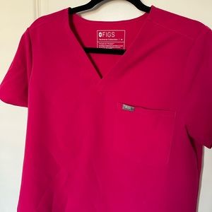 Figs Ultra Rose Catarina One-Pocket Scrub Top